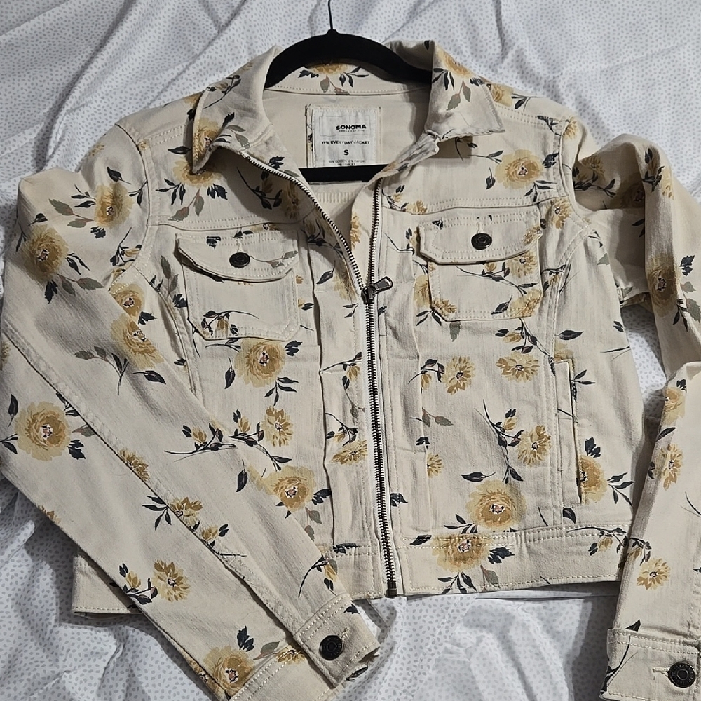 Sonoma Cream and Yellow Jean Jacket